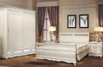 Спальня «Модеро 1» массив дуба белая эмаль
